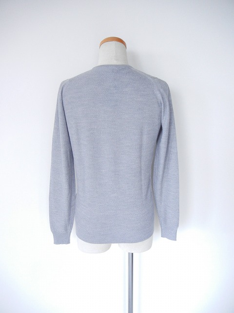 JOHN SMEDLEY ジョンスメドレー ウール100カーディガン M グレー johnsmedley_411262.jpg